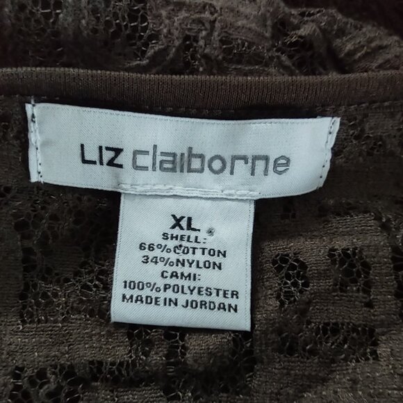 Liz Claiborne Lace 3/4 Length Sleeve Top Shell Size XL - Picture 6 of 6